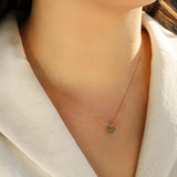 Labradorite Heart Curb Chain Necklace 14k Gold Filled, Labradorite