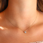 Stoned By Gem Jar-Labradorite Heart Curb Chain Necklace | 8mm-Necklaces-Blue Ruby Jewellery-Vancouver Canada