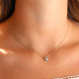 Stoned By Gem Jar-Labradorite Heart Curb Chain Necklace | 8mm-Necklaces-Blue Ruby Jewellery-Vancouver Canada