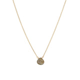 Labradorite Heart Curb Chain Necklace 14k Gold Filled, Labradorite