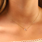 Stoned By Gem Jar-Sky Blue Topaz Heart Cable Chain Necklace | 8mm-Necklaces-Blue Ruby Jewellery-Vancouver Canada