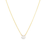 Sky Blue Topaz Heart Cable Chain Necklace 14k Gold Filled, Sky Blue Topaz
