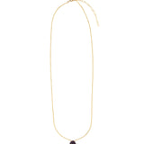 Stoned By Gem Jar-Amethyst Heart Cable Chain Necklace | 8mm-Necklaces-Blue Ruby Jewellery-Vancouver Canada