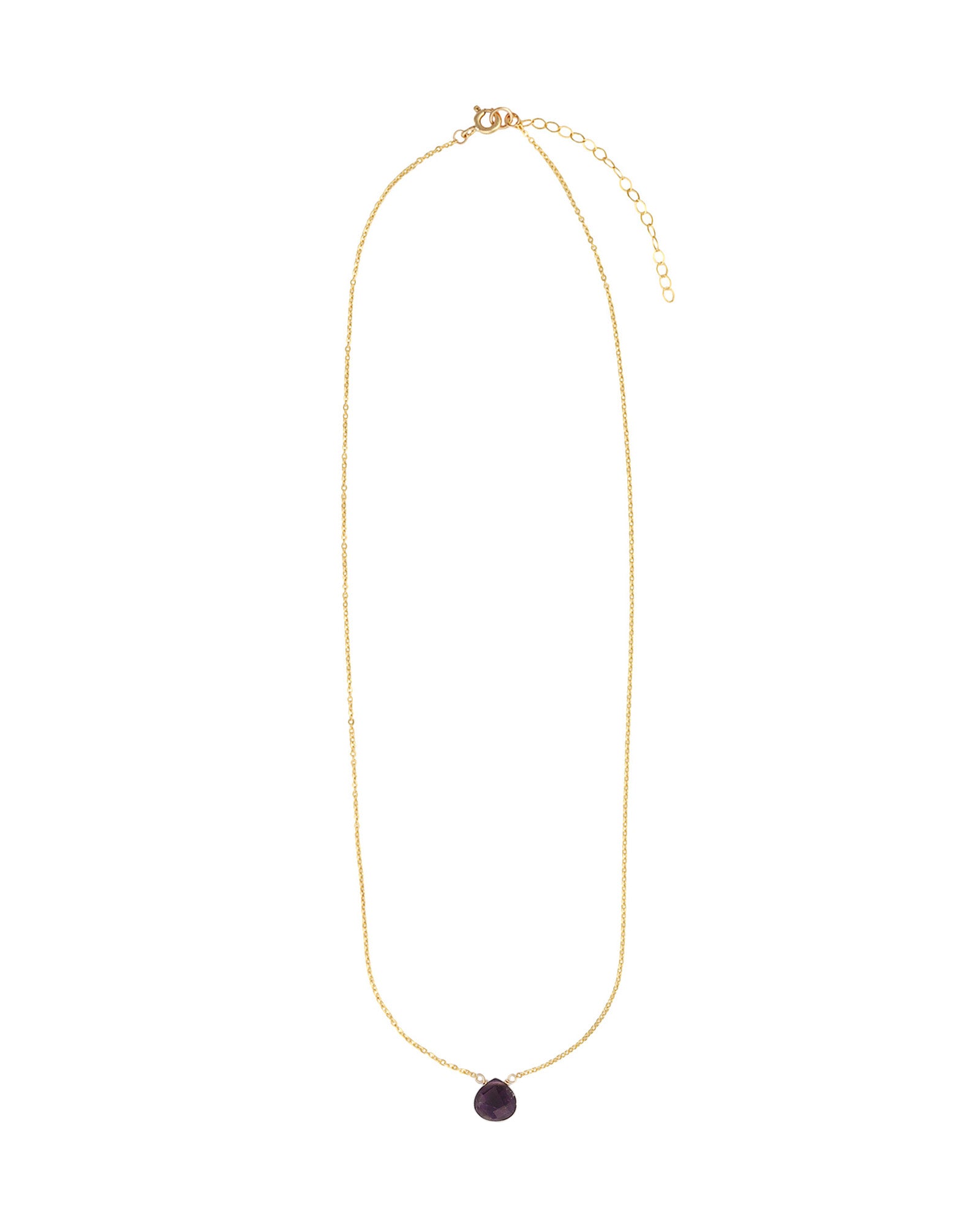 Stoned By Gem Jar-Amethyst Heart Cable Chain Necklace | 8mm-Necklaces-Blue Ruby Jewellery-Vancouver Canada