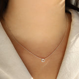 Sky Blue Topaz Heart Cable Chain Necklace Sterling Silver, Sky Blue Topaz
