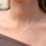 Sky Blue Topaz Heart Cable Chain Necklace | 8mm