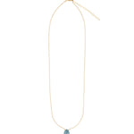Grandiderite Heart Curb Chain Necklace 14k Gold Filled, Grandiderite