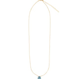 Grandiderite Heart Curb Chain Necklace 14k Gold Filled, Grandiderite