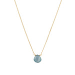 Grandiderite Heart Curb Chain Necklace 14k Gold Filled, Grandiderite