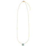 Stoned By Gem Jar-Blue Kyanite Heart Cable Chain Necklace | 8mm-Necklaces-Blue Ruby Jewellery-Vancouver Canada