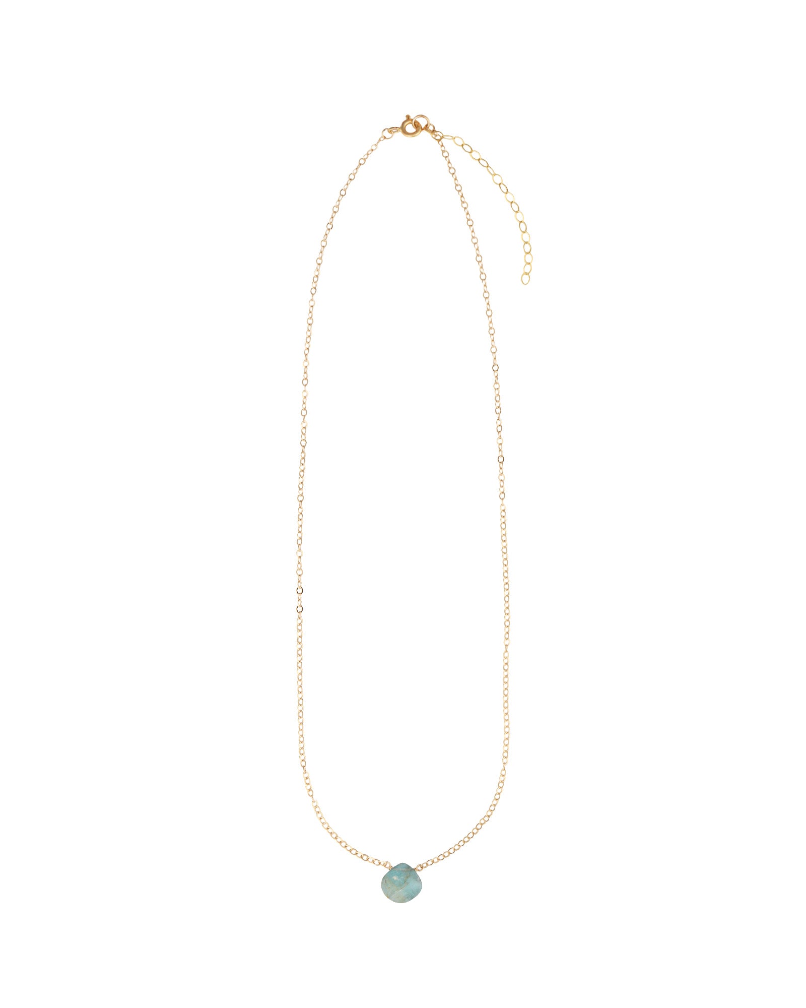 Stoned By Gem Jar-Blue Kyanite Heart Cable Chain Necklace | 8mm-Necklaces-Blue Ruby Jewellery-Vancouver Canada