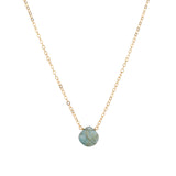 Blue Kyanite Heart Cable Chain Necklace 14k Gold Filled, Blue Kyanite