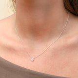 Kunzite Heart Cable Chain Necklace | 10mm