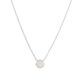 Kunzite Heart Cable Chain Necklace Sterling Silver, Kunzite
