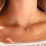 Stoned By Gem Jar-Peruvian Opal Heart Curb Chain Necklace | 10mm-Necklaces-Blue Ruby Jewellery-Vancouver Canada