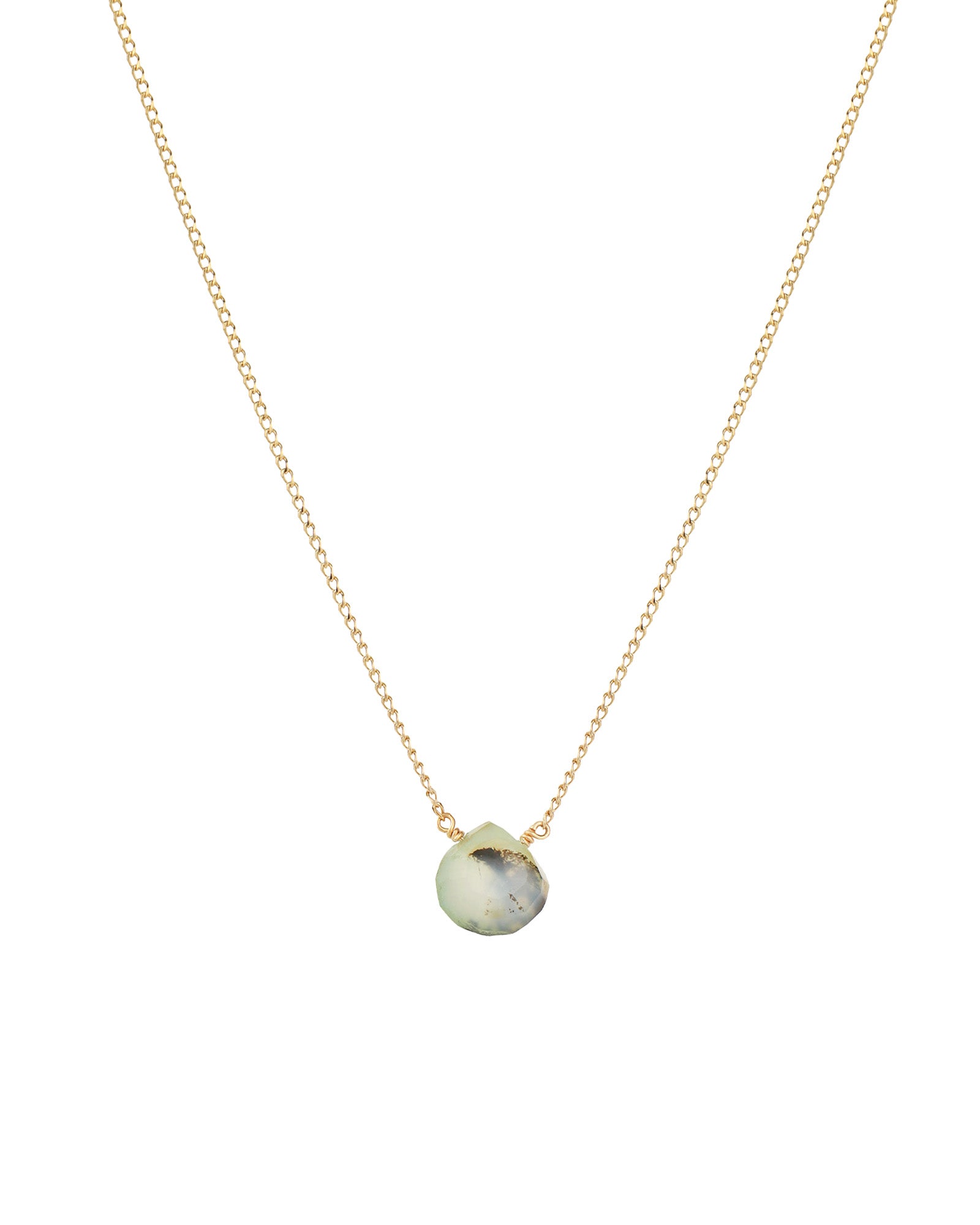 Peruvian Opal Heart Curb Chain Necklace 14k Gold Filled, Peruvian Opal