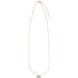 Stoned By Gem Jar-Moss Aquamarine Heart Cable Chain Necklace | 12mm-Necklaces-Blue Ruby Jewellery-Vancouver Canada