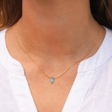 Apatite Marquise Cable Chain Necklace | 10mm
