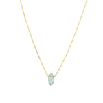 Apatite Marquise Cable Chain Necklace 14k Gold Filled, Apatite
