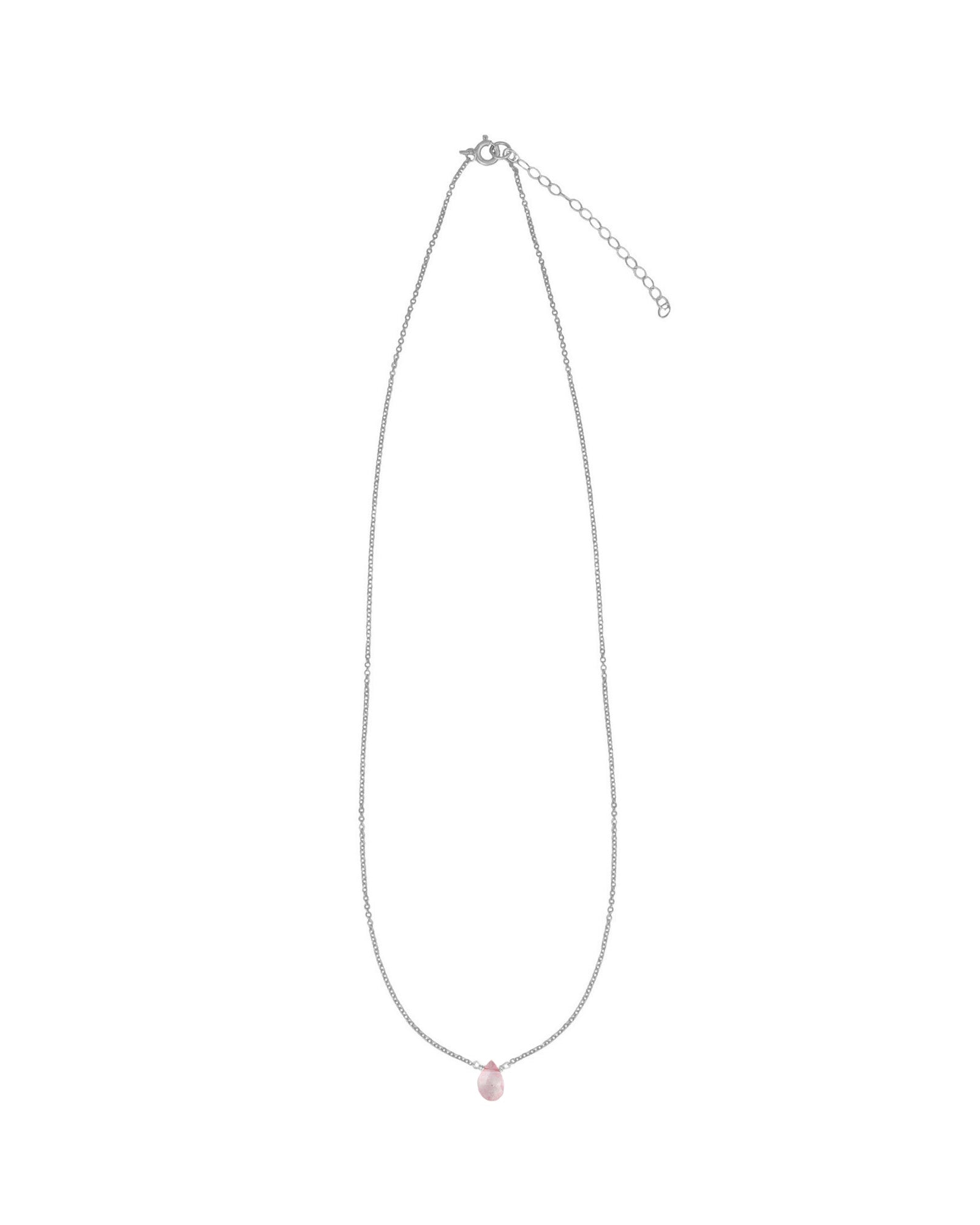 Stoned By Gem Jar-Pink Topaz Pear Cable Chain Necklace | 6mm-Necklaces-Blue Ruby Jewellery-Vancouver Canada