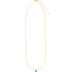Stoned By Gem Jar-Blue Grandidierite Pear Cable Chain Necklace | 6mm-Necklaces-Blue Ruby Jewellery-Vancouver Canada