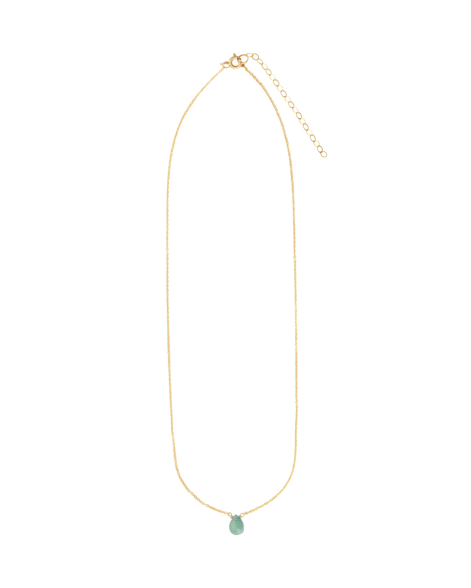 Stoned By Gem Jar-Blue Grandidierite Pear Cable Chain Necklace | 6mm-Necklaces-Blue Ruby Jewellery-Vancouver Canada