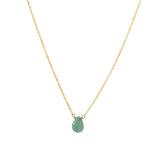 Blue Grandidierite Pear Cable Chain Necklace 14k Gold Filled, Blue Grandidierite
