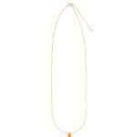 Stoned By Gem Jar-Carnelian Pear Cable Chain Necklace | 6mm-Necklaces-Blue Ruby Jewellery-Vancouver Canada