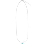 Stoned By Gem Jar-Turquoise Pear Cable Chain Necklace | 6mm-Necklaces-Blue Ruby Jewellery-Vancouver Canada