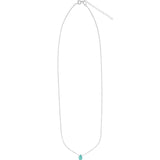 Stoned By Gem Jar-Turquoise Pear Cable Chain Necklace | 6mm-Necklaces-Blue Ruby Jewellery-Vancouver Canada