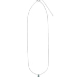 Stoned By Gem Jar-London Blue Topaz Pear Cable Chain Necklace | 6mm-Necklaces-Blue Ruby Jewellery-Vancouver Canada