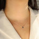 London Blue Topaz Pear Cable Chain Necklace Sterling Silver, London Blue Topaz