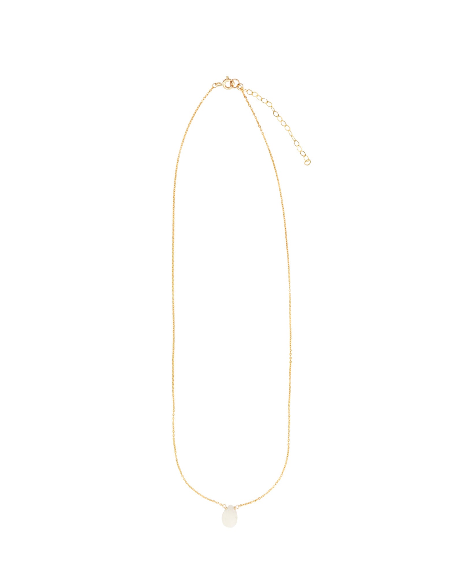 Stoned By Gem Jar-White Topaz Pear Cable Chain Necklace | 8mm-Necklaces-Blue Ruby Jewellery-Vancouver Canada