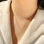 Prasiolite Pear Cable Chain Necklace 14k Gold Filled, Prasiolite