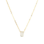 Prasiolite Pear Cable Chain Necklace 14k Gold Filled, Prasiolite