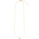 Mystic Blue Topaz Pear Cable Chain Necklace 14k Gold Filled, Mystic Blue Topaz