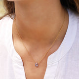 Mystic Blue Topaz Pear Cable Chain Necklace | 8mm