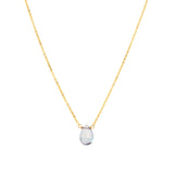 Mystic Blue Topaz Pear Cable Chain Necklace 14k Gold Filled, Mystic Blue Topaz