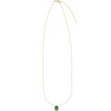 Stoned By Gem Jar-Green Quartz Pear Cable Chain Necklace | 8mm-Necklaces-Blue Ruby Jewellery-Vancouver Canada