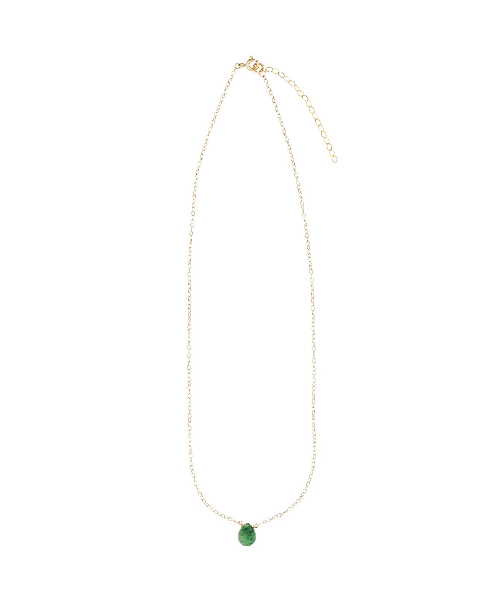 Stoned By Gem Jar-Green Quartz Pear Cable Chain Necklace | 8mm-Necklaces-Blue Ruby Jewellery-Vancouver Canada