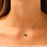 Stoned By Gem Jar-Green Quartz Pear Cable Chain Necklace | 8mm-Necklaces-Blue Ruby Jewellery-Vancouver Canada