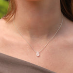 Stoned By Gem Jar-Rainbow Moonstone Pear Cable Chain Necklace | 8mm-Necklaces-Blue Ruby Jewellery-Vancouver Canada