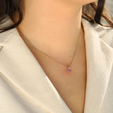 Amethyst Pear Cable Chain Necklace 14k Gold Filled, Amethyst