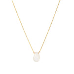 Rainbow Moonstone Pear Cable Chain Necklace 14k Gold Filled, Rainbow Moonstone