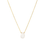 Rainbow Moonstone Pear Cable Chain Necklace 14k Gold Filled, Rainbow Moonstone