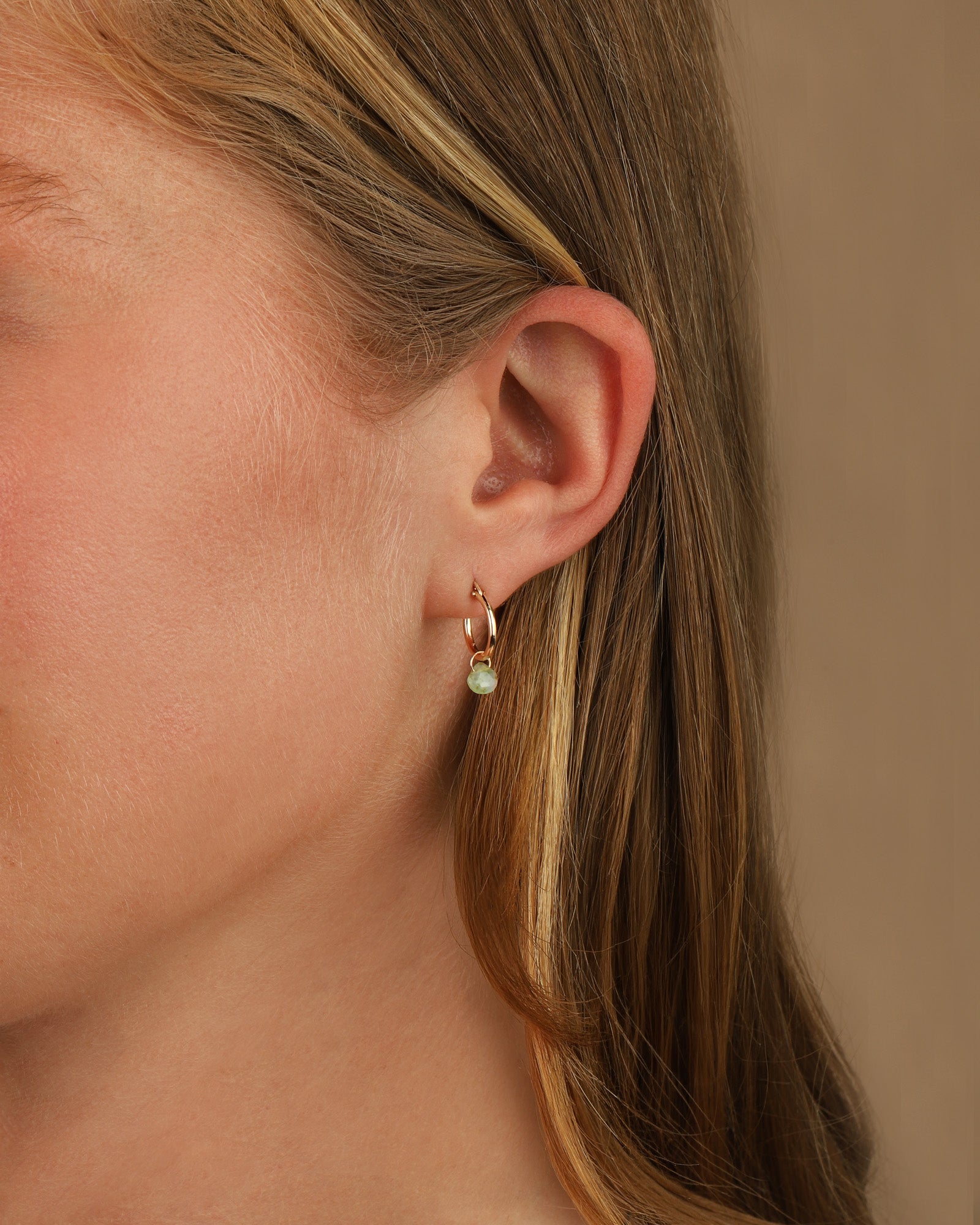 Opal Heart Floating Drop Huggies | 12mm 14k Gold Filled, Opal