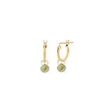 Opal Heart Floating Drop Huggies | 12mm 14k Gold Filled, Opal