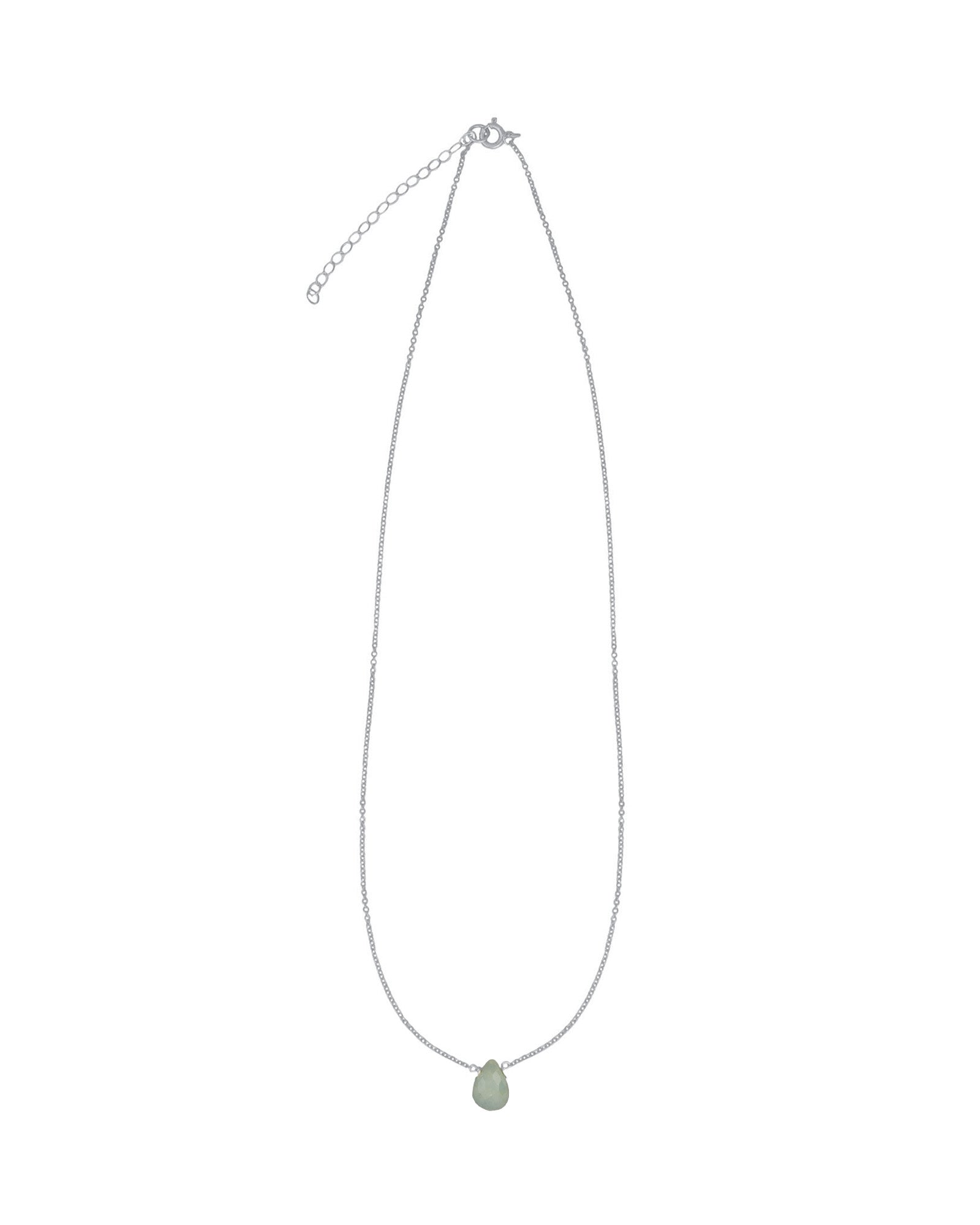 Aquamarine Birolette Cable Chain Necklace | 6mm Sterling Silver, Aquamarine