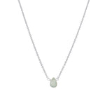 Aquamarine Birolette Cable Chain Necklace | 6mm Sterling Silver, Aquamarine