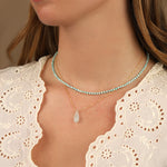 Aquamarine Birolette Cable Chain Necklace | 6mm 14k Gold Filled, Aqumarine